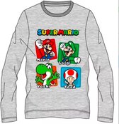 Super Mario t-shirt - grijs - Maat 110 / 5 jaar