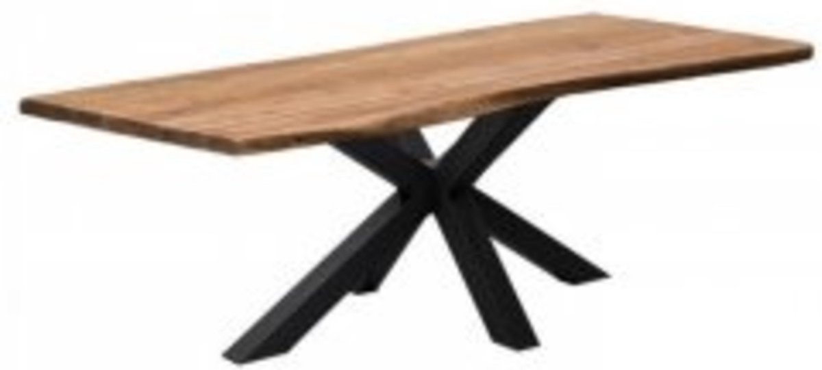 Koloniaal Teakhuis-tafel-houtentafel-boomstammodel-mangohout-220cm