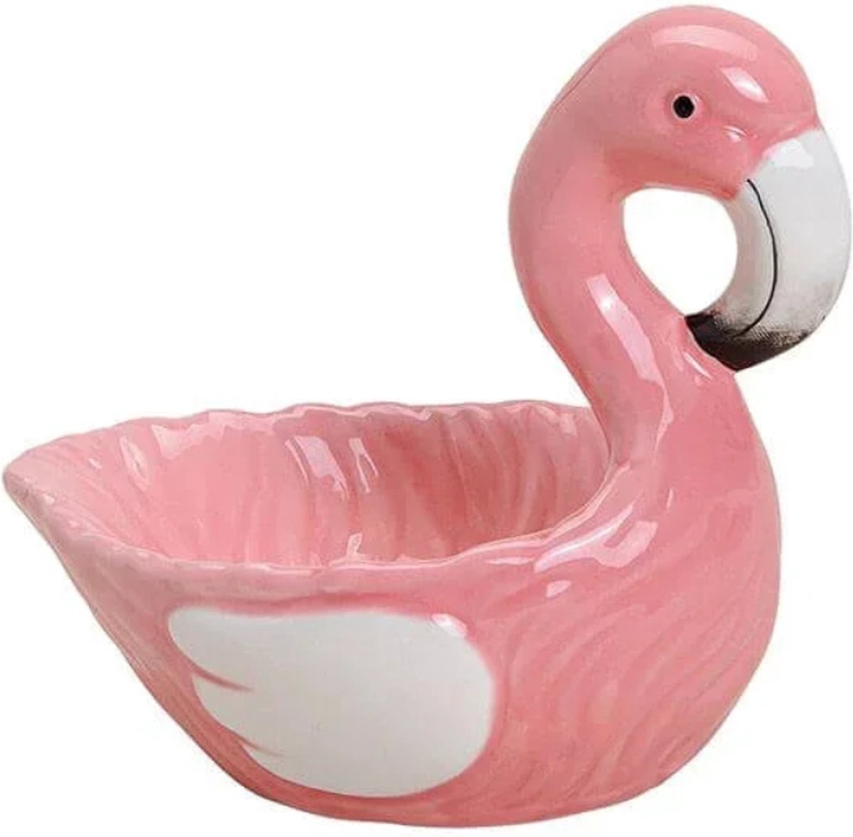 Gebr. Wurm - Schaaltje - Decoratief - Flamingo - Roze - Keramiek - 13x9x11cm