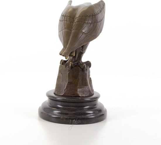 Casablanca decoratieve figuur sculptuur tijger hoofd op basis XL - 3D dierenhoofd beeldje van kunsthars - kleur: brons hoogte 47,5 cm