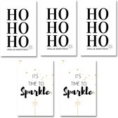 kadokaartjes-kerst- liefkaartje- HoHoho- it's time to sparkle