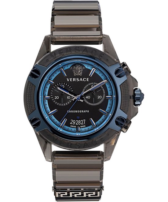 Versace Icon Active VEZ700622 Horloge - Siliconen - Zwart - Ø 44 mm