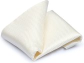 Zijde Pochet Off-White - Suitable - Pochette – Heren - Unisex - 25x25 cm - Zijde | Geschenkverpakking
