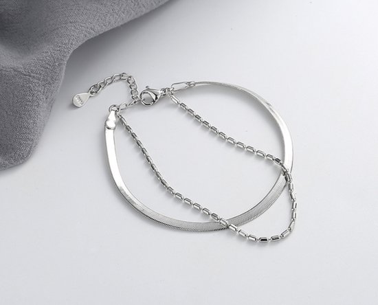 Silver leaf bangle bracelet - België Silver leaf bangle bracelet - België