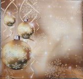 Housse de coussin - Noël - boules - dorés - 41