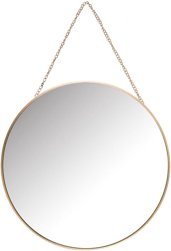 GIOVARA Onregelmatige Golfspiegel 50 Cm - Decoratieve Wandspiegel Wit