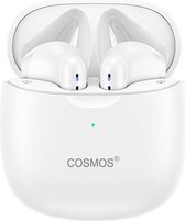 COSMOS Draadloze Oordopjes - Bluetooth Oordopjes - Geschikt voor Apple en Android - Draadloos Oortjes - Touch Control oortjes - Wireless Earbuds - Compact design - Wit