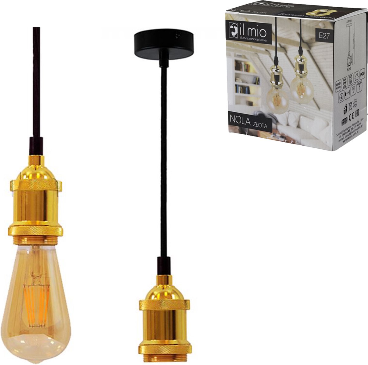 Industriele Hanglamp Voor Binnen – Metalen Hanglamp – Eetkamerlamp – Hanglamp Woonkamer Modern – E27 Fitting – Moderne Plafondlamp – In Hoogte Verstelbaar (100 cm)
