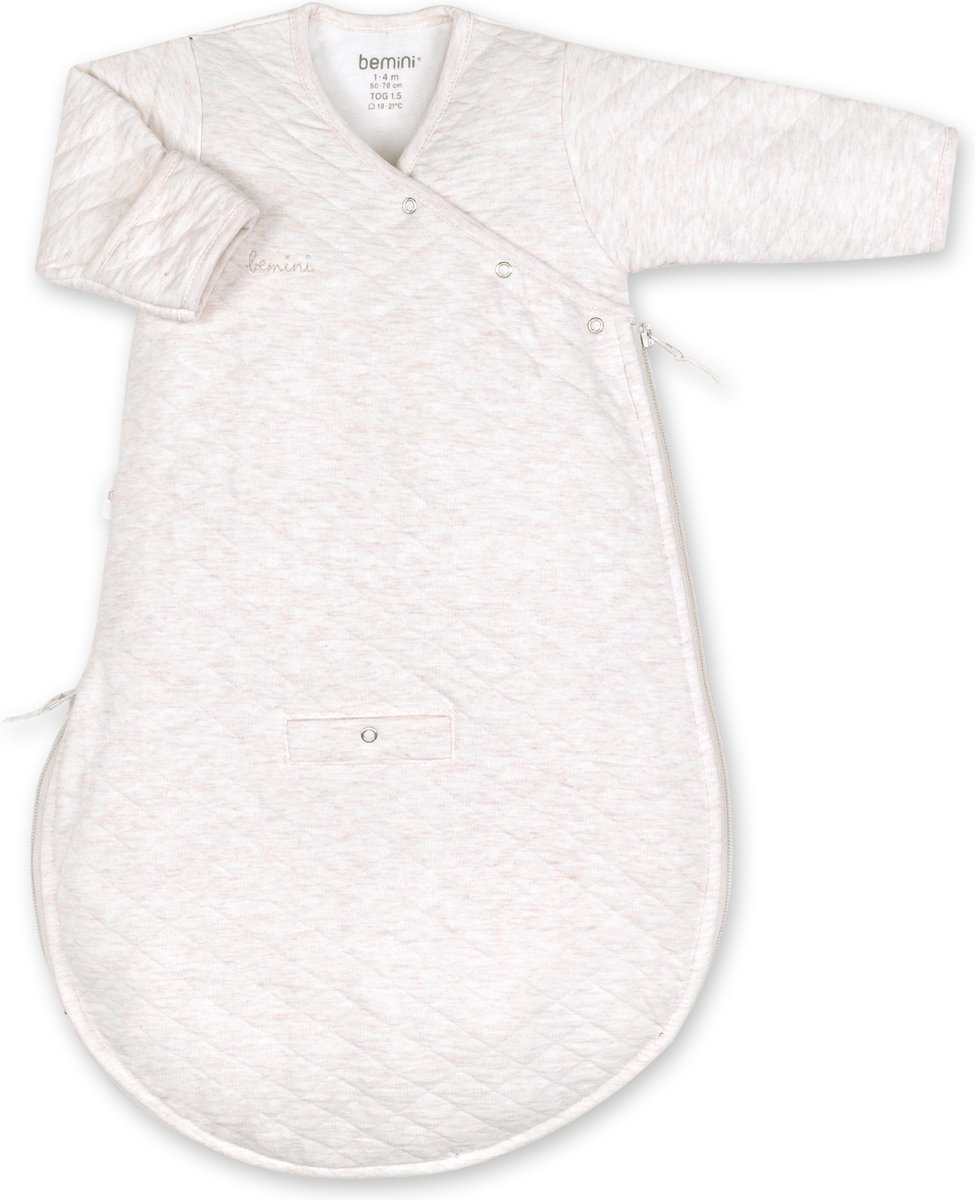 BEMINI Babyslaapzak - MAGIC BAG 1-4m - TOG 1.5 - Gewatteerd comfort - Mix tender