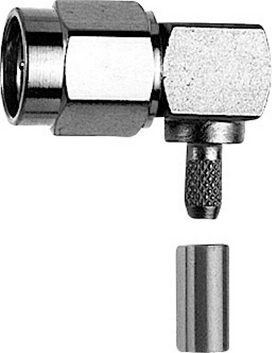 Telegärtner J01150R0061 J01150R0061 SMA-Reverse-connector Stekker, haaks 50 Ω 1 stuk(s)