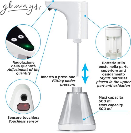 Automatische zeepdispenser, wandmontage, elektrische zeepdispenser, wandbevestiging, zonder boren, 450 ml, schuimzeepdispenser met USB-oplaadbaar, sensor, zeepdispenser voor badkamer, keuken (zwart