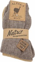 Without Lemon - Alpaca sokken - 2 Paar - Unisex - Beige - Maat: 35-38 - Winter - Zacht & Warm - Comfort - Premium - Kerst - Cadeau