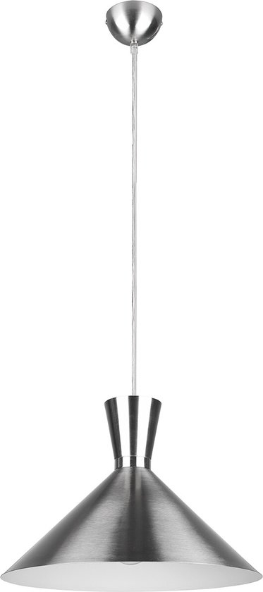LED Hanglamp - Torna Ewomi - E27 Fitting - 1-lichts - Rond - Mat Nikkel - Aluminium - Ø35cm