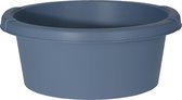 Afwasteil/ afwasbak - blauw - rond - kunststof - 32 cm - 6 liter