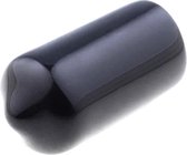 Omsteekdop - 8mm - PVC - Niet krimpend - Zwart - 10 stuks
