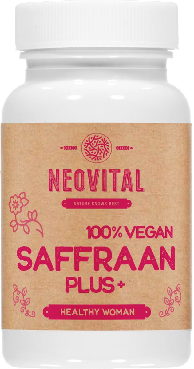 Neovital saffraan plus vega - capsules/vitamine - positieve gemoedstoestand