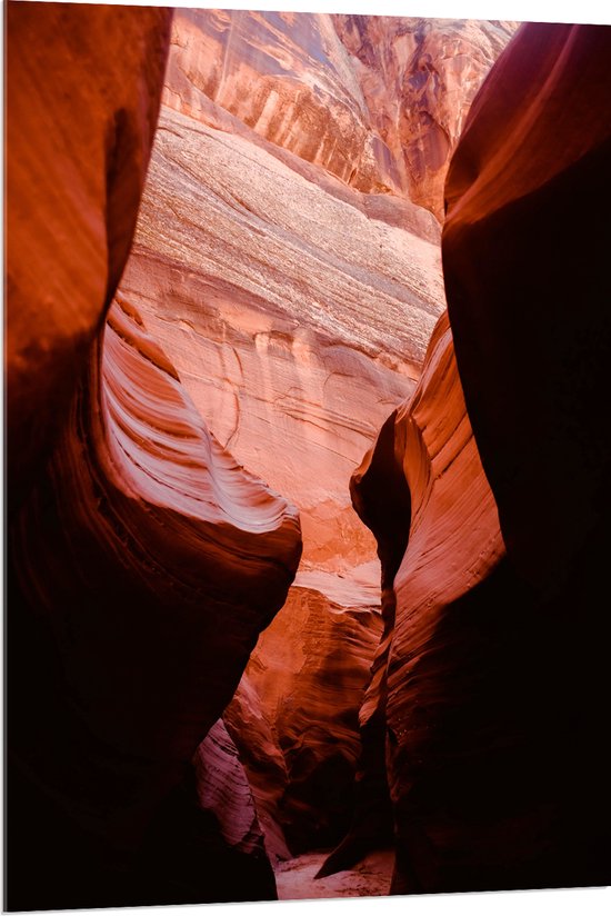 WallClassics - Acrylglas - Antelope Canyon Ravijn - 80x120 cm Foto op Acrylglas (Met Ophangsysteem)