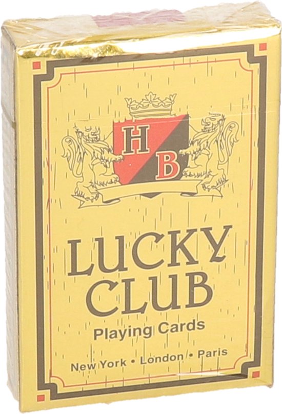 Afbeelding van het spel Lucky club speelkaarten rood 9 x 6 cm