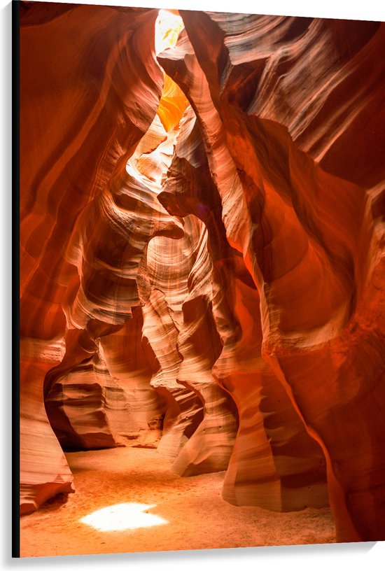 WallClassics - Canvas  - Antelope Canyon Gang in Ravijn - 100x150 cm Foto op Canvas Schilderij (Wanddecoratie op Canvas)
