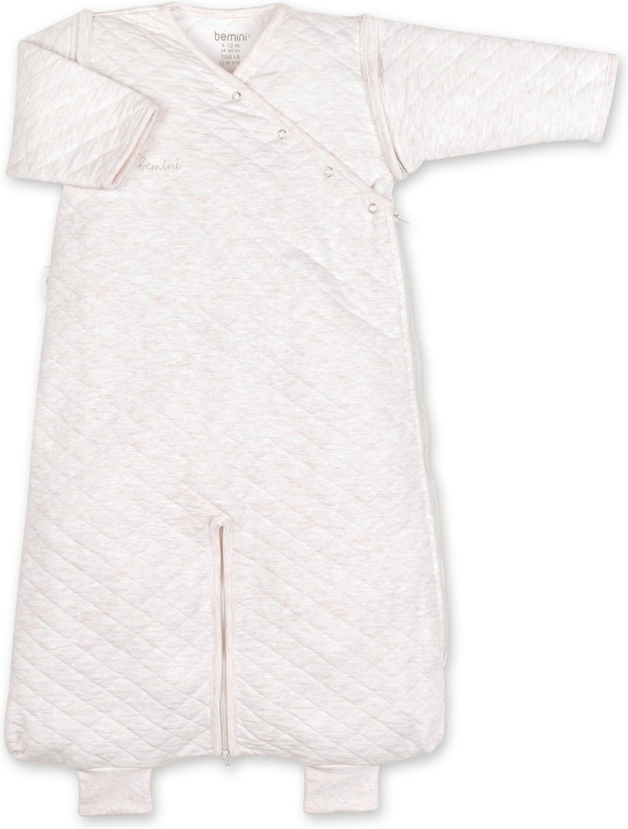 BEMINI Babyslaapzak - MAGIC BAG 4-12m - TOG 1.5 - Gewatteerd comfort - Mix tender