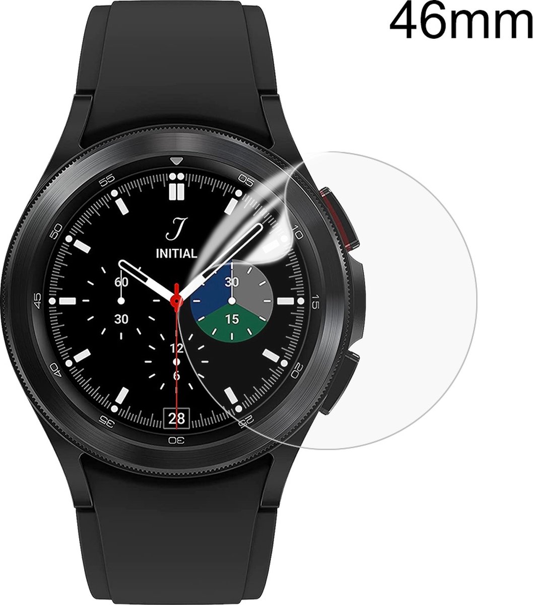 By Qubix - Screen protector Film - Full cover - Geschikt voor de Samsung Galaxy Watch - 46mm