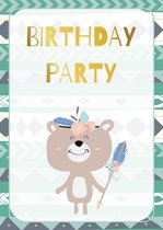 Uitnodiging feestje | Birthday party - Uitnodigingskaarten - wenskaarten | 10 stuks incl. envelop