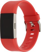 Bandje Voor Fitbit Charge 2 Sport Band - Rood Oranje - Maat: SM - Horlogebandje, Armband