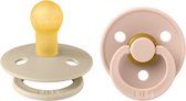 BiBS - Colour Pacifier - Maat 2 - Fopspeen - 2 stuks - Vanilla / Blush