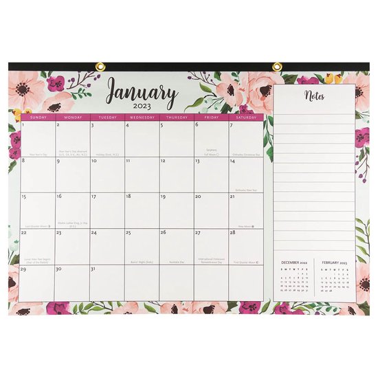 Desk Pad Kalender Peter Pauper 2023 Floral