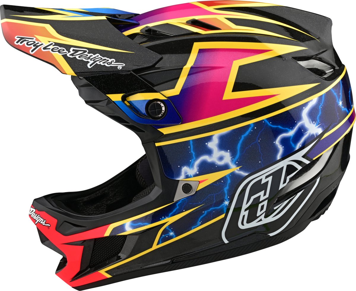 Troy Lee Designs D4 Carbon Helm; Lightning Black Medium BMX Downhill endure mountainbike