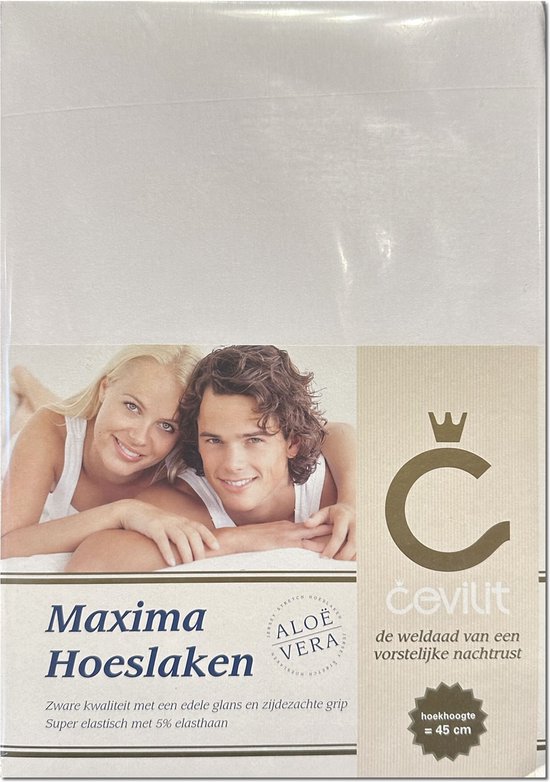 Hoeslaken jersey Maxima wit - Cevilit - 180/200