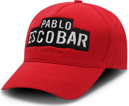 Baseball Cap Heren - Pablo Escobar - Rood