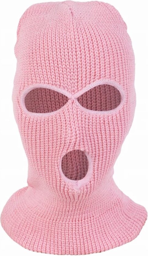 Foto: New age devi bivakmuts balaclava roze onesize 3 gaats full face mask