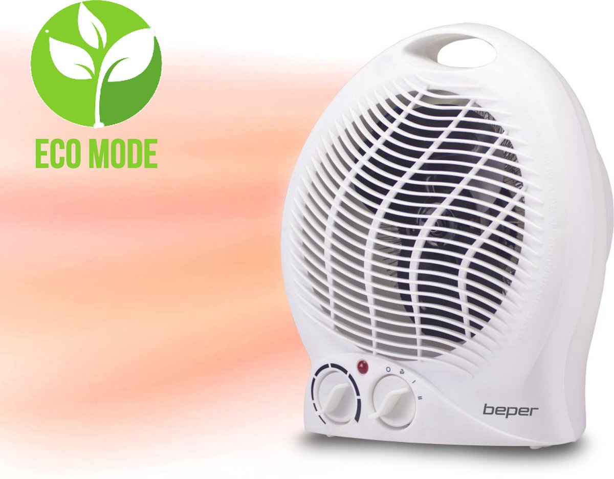 Beper Elektrische Ventilatorkachel - 2000 Watt- Keramische Kachel - 3 Standen - Eco Mode - Fan Heater