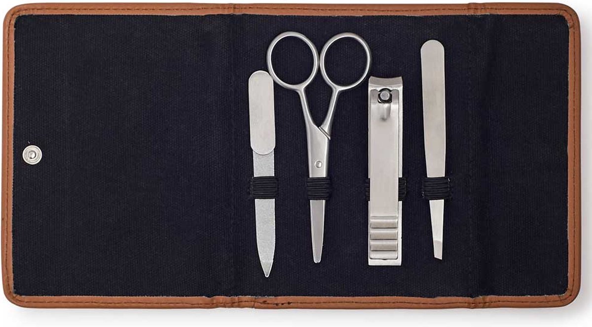 Izola NYC - Manicure Set 4-delig RVS Canvas Etui