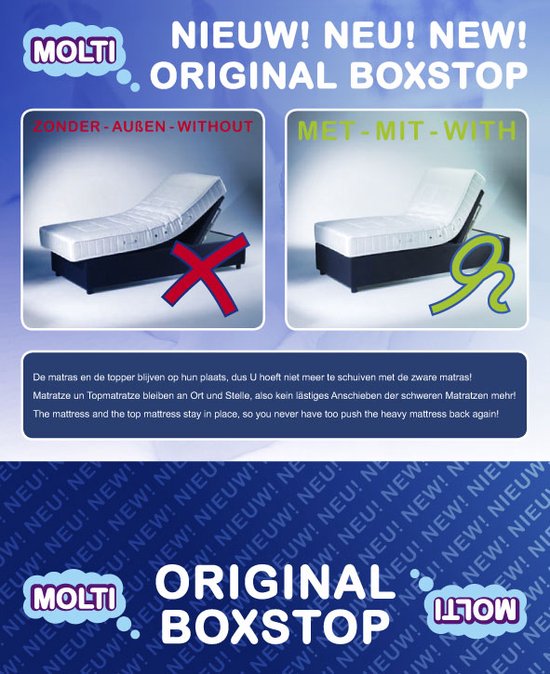 Antislip matras - matrasonderlegger - boxspring - anti slip topper - antislipmat bed - 80x200 - 90x200 - 140x200 - 180x200 - 200x200