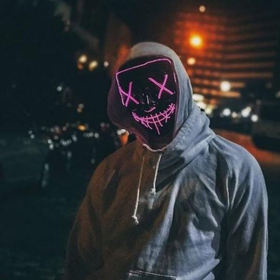 Le masque de purge LED, masque d'Halloween au néon avec 3 modes  d'éclairage, carnaval,... | bol