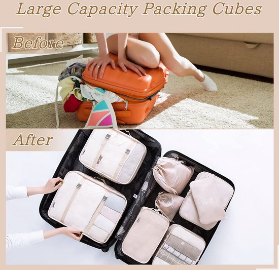 Cubes d'emballage Set organisateur de Vêtements pour valise de