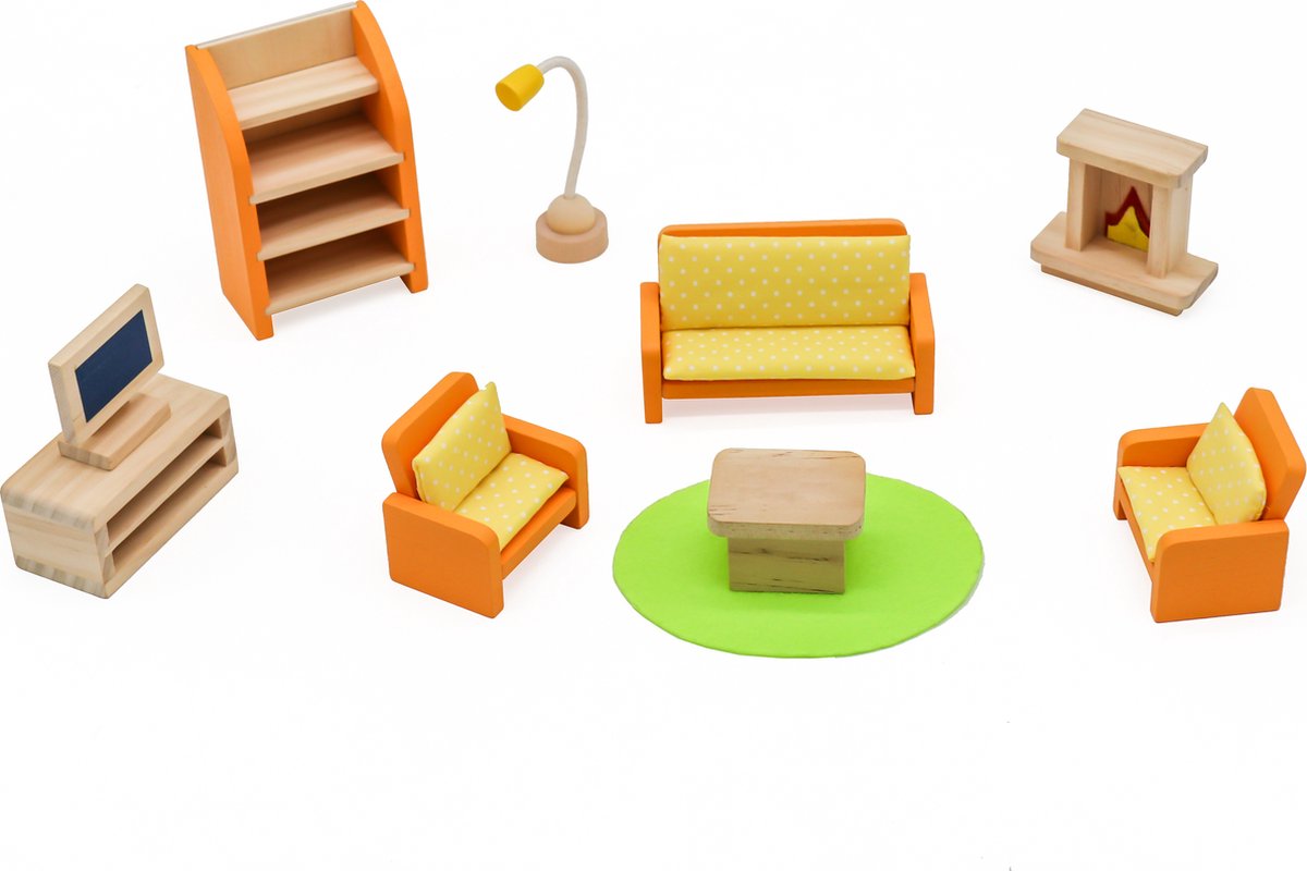 Poupées en bois Meubles de maison Bundle Bois Poupée Jouets