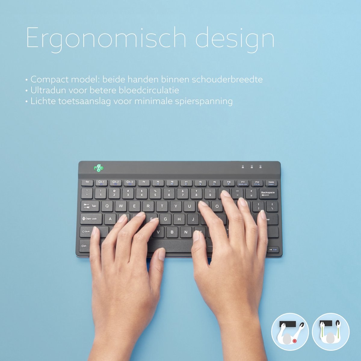 R-Go Compact Break - Ergonomisch Toetsenbord thumbnail 3