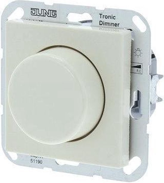 Jung AS500 Inbouw Dimmer 360W Tronic Drukwissel Crème