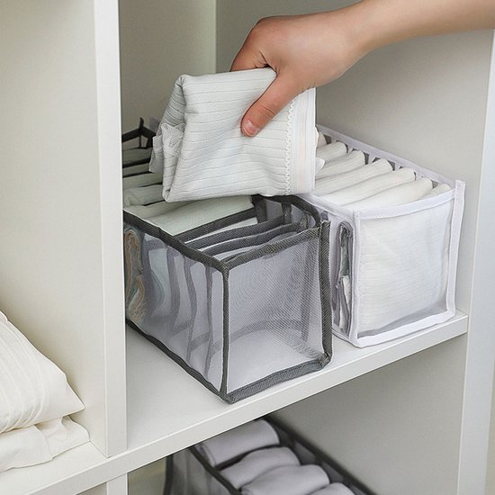 Organisateur de Tiroir – 7 Compartiments Groot – 36 x 25 x 20 cm – Grijs