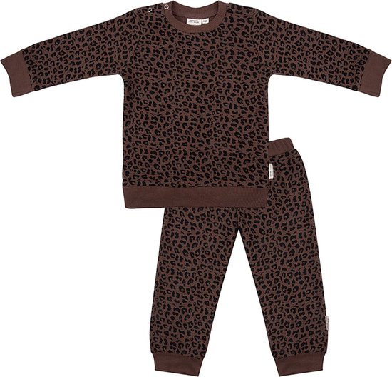 Little Indians Pyjama Leopard Junior Katoen Bruin Mt 0-3 Maanden