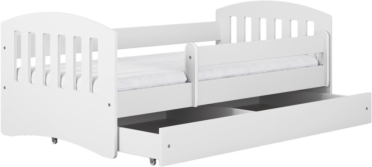 Bed classic 1 wit met lade zonder matras 140/80