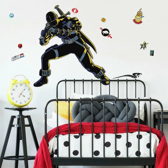 Roommates Gi Joe Retro Snake Eyes Muursticker 93 Cm 16-delig