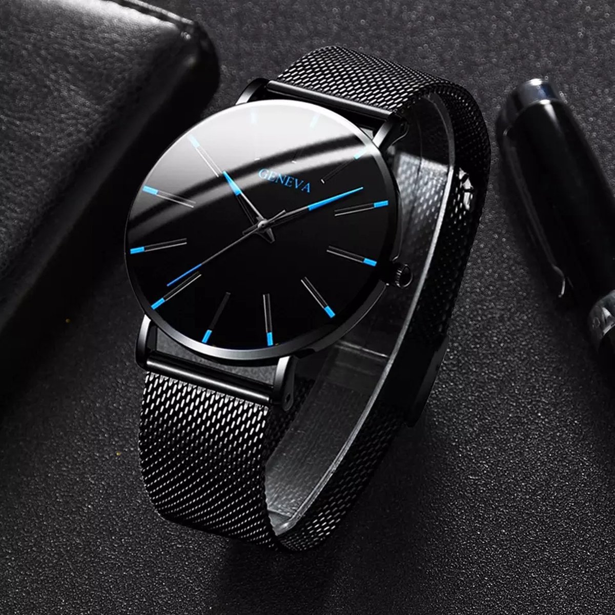 heren horloge-horloge-zwart-blauw