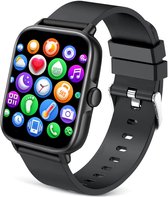 AyeWay Smartwatch - Waterdicht & Touchscreen - 70 Sportmodes - Met App - Smartwatch Heren & Dames - Zwart