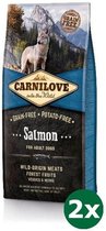 2x12 kg Carnilove salmon adult hondenvoer