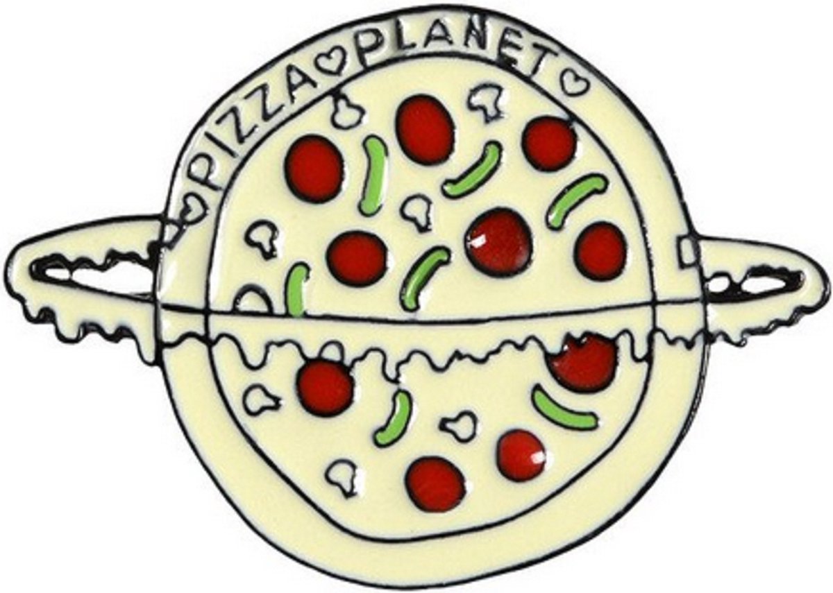 Pin ''pizza planet'' broche, kledingspeld