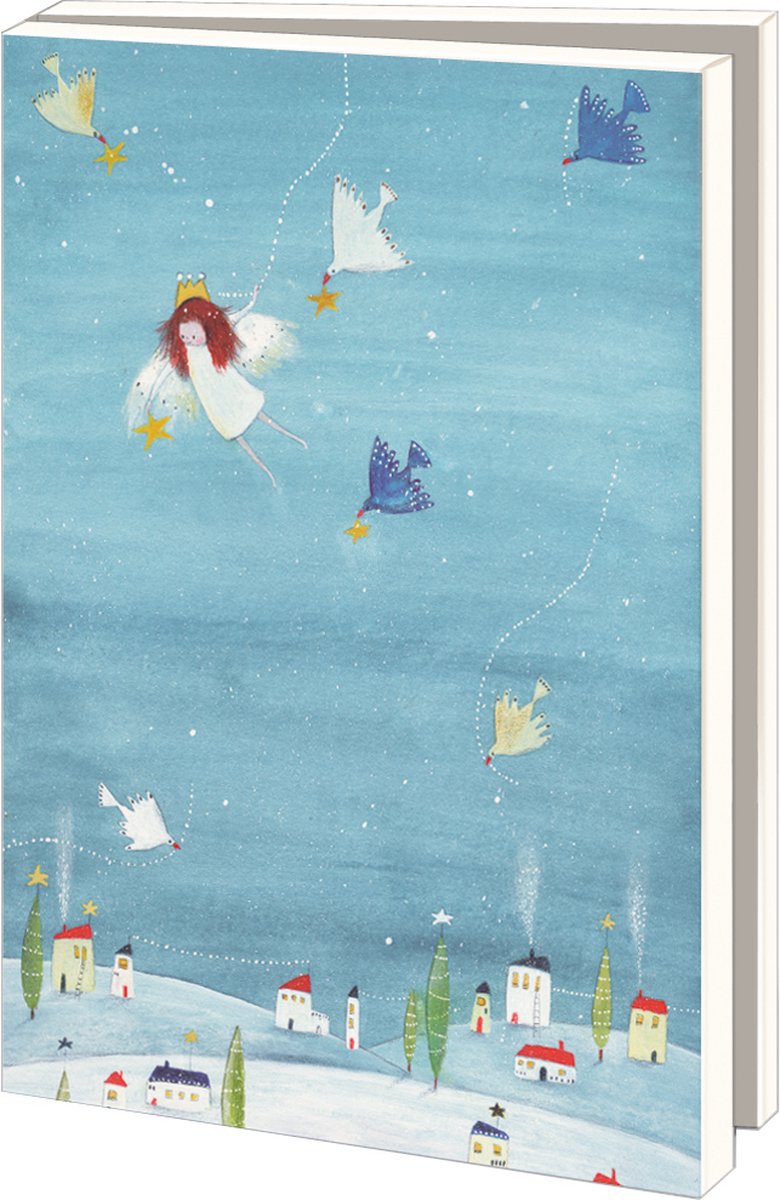 Bekking & Blitz - Kerstkaartenmapje - Set Kerstkaarten - Kunstkaarten - 10 stuks - Inclusief enveloppen - Uniek design - Miriam Bouwens